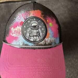 Pink Astronaut Hat “Hustle & Make Some Noise” That’s The Print On The Front Pink